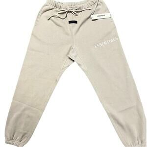 (S) $140 NWT Fear of God Essentials Sweatpants Dusty Beige